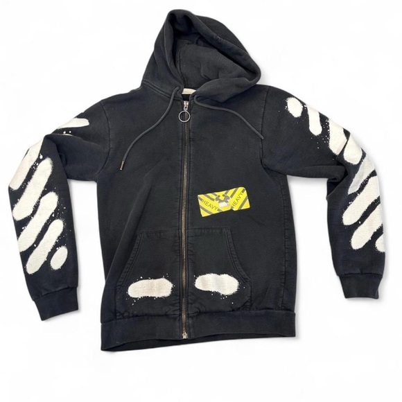 2013 Off-White by Virgil Abloh Black Hoodie Size L Vintage